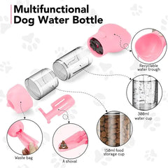 PupPorta Water Bottle (with food storage & poop dispenser)