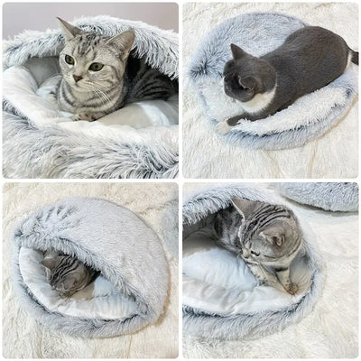 Cozy-Cat Plush Bed