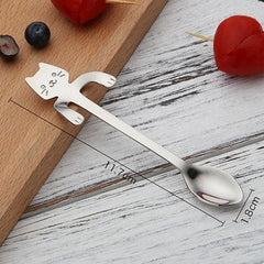 Stainless Steel Cat-Lovers Teaspoons